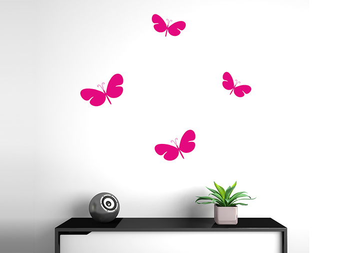 Samolepky na zeď - Motýlci (4 kusy)